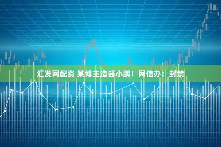 汇发网配资 某博主造谣小鹏！网信办：封禁