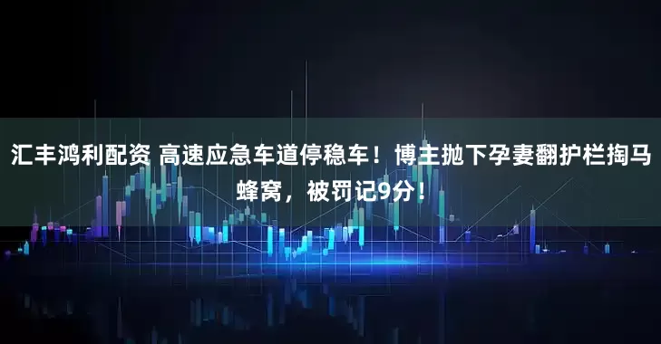 汇丰鸿利配资 高速应急车道停稳车！博主抛下孕妻翻护栏掏马蜂窝，被罚记9分！